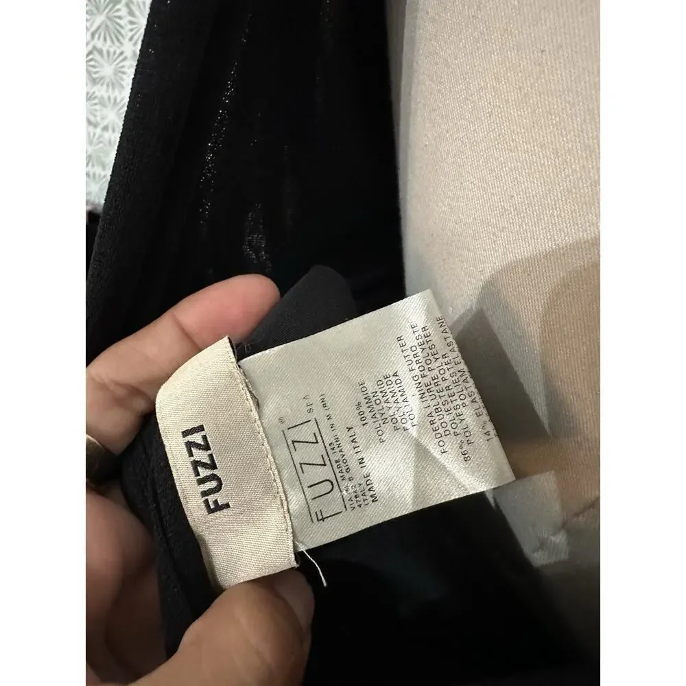 FUZZI Jean Paul Gaultier Mesh V-neck Long Sleeve Ruched Midi Dress - Picture 5 of 7